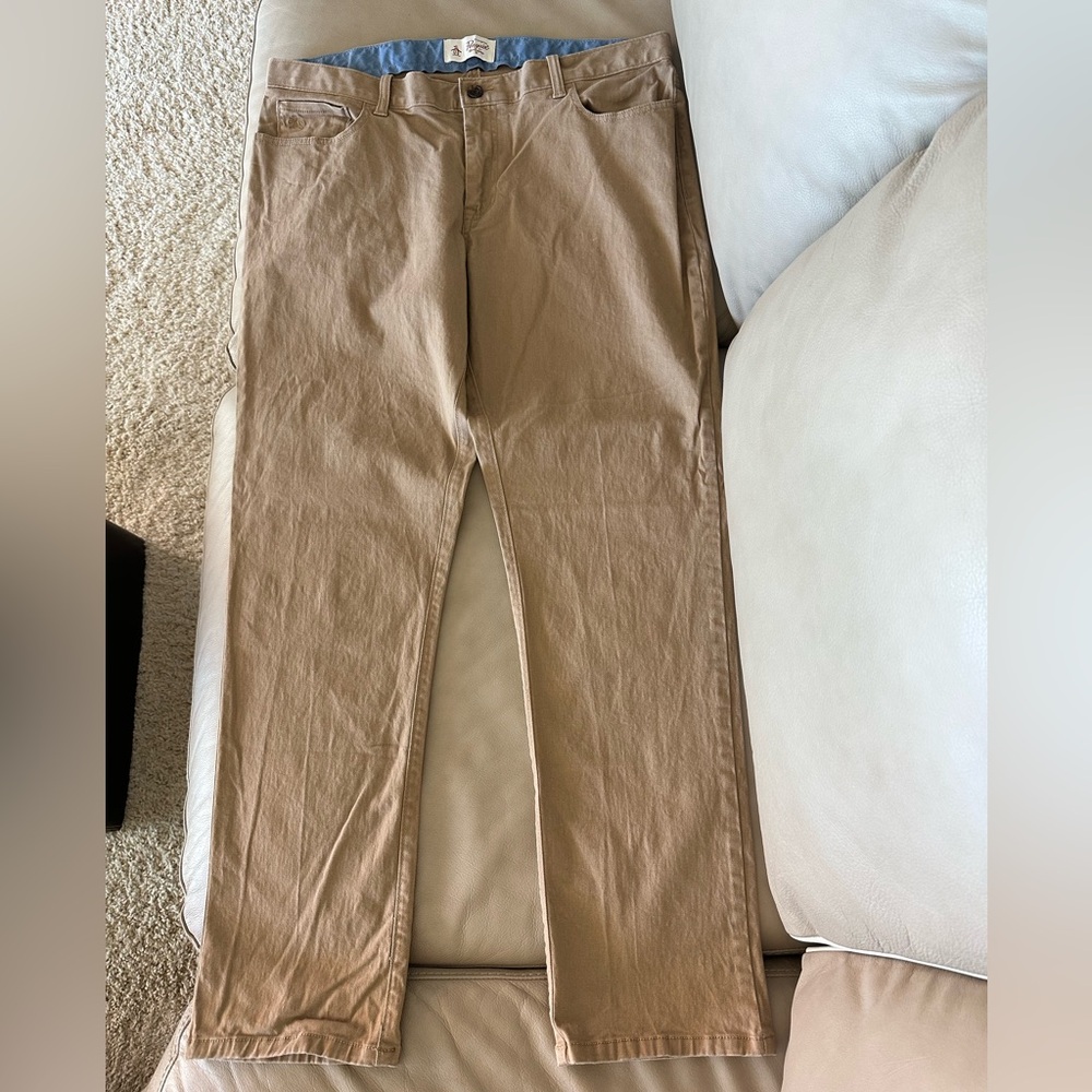 Original Penguin Tan Chinos Classic Straight-Leg